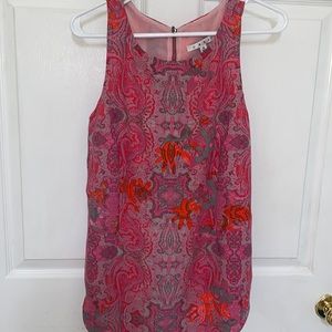 CAbi Jubilee Pink Paisley Sleeveless Blouse Tank Top